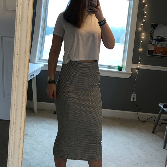 Garage striped midi skirt! - Picture 1 of 4